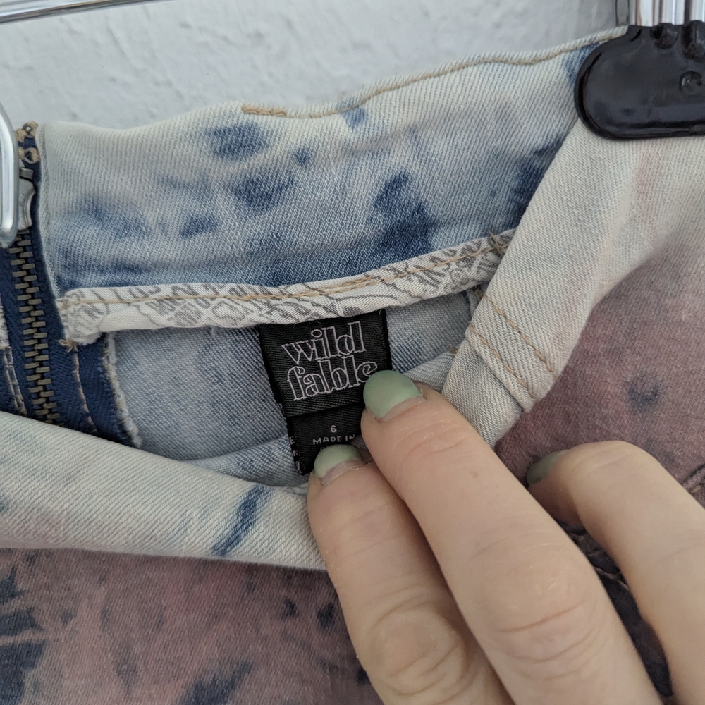 Wild Fable Pink and Blue Mini Pencil Skirt - Picture 2 of 5